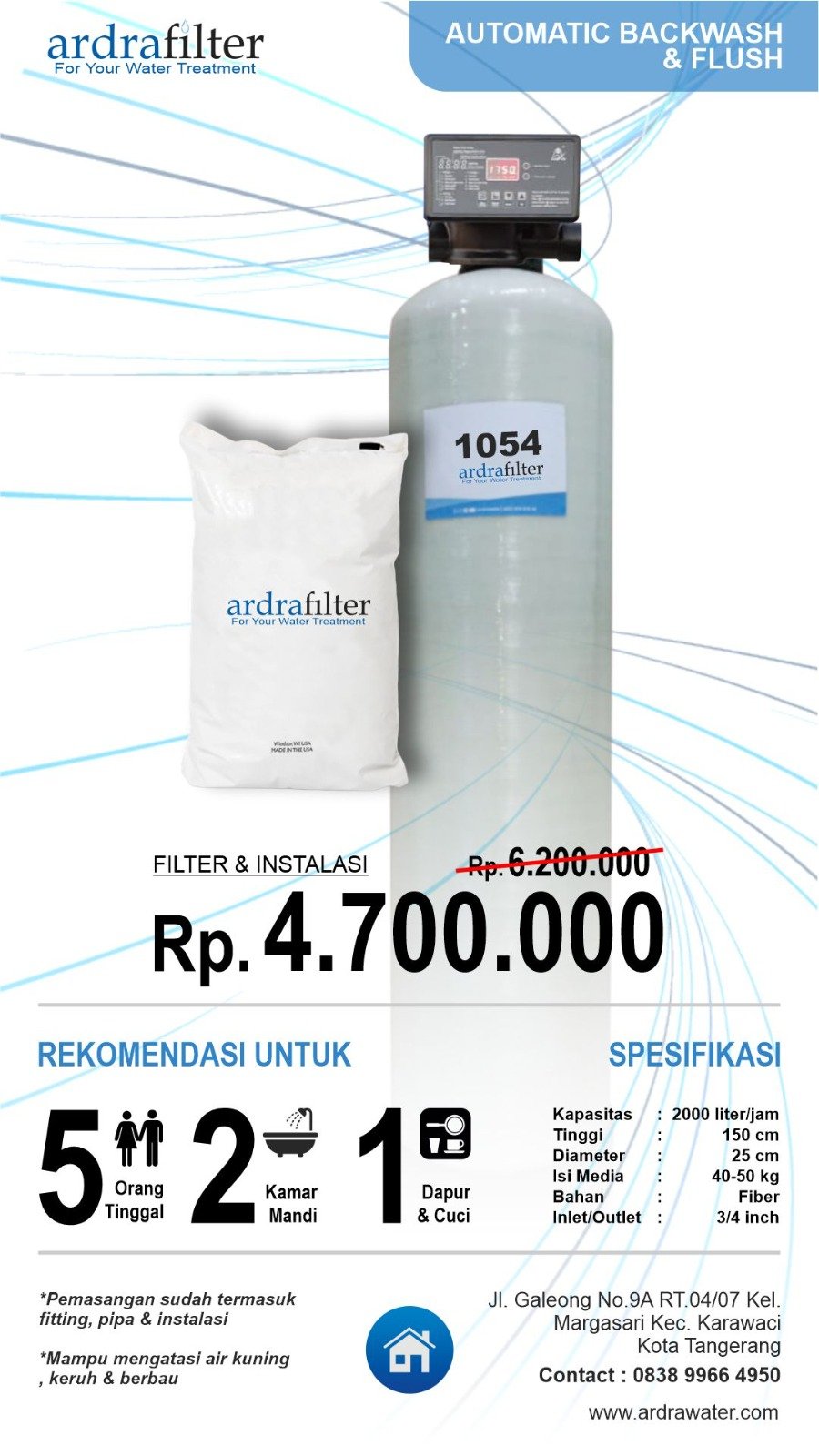 Filter Air 1054 Otomatis