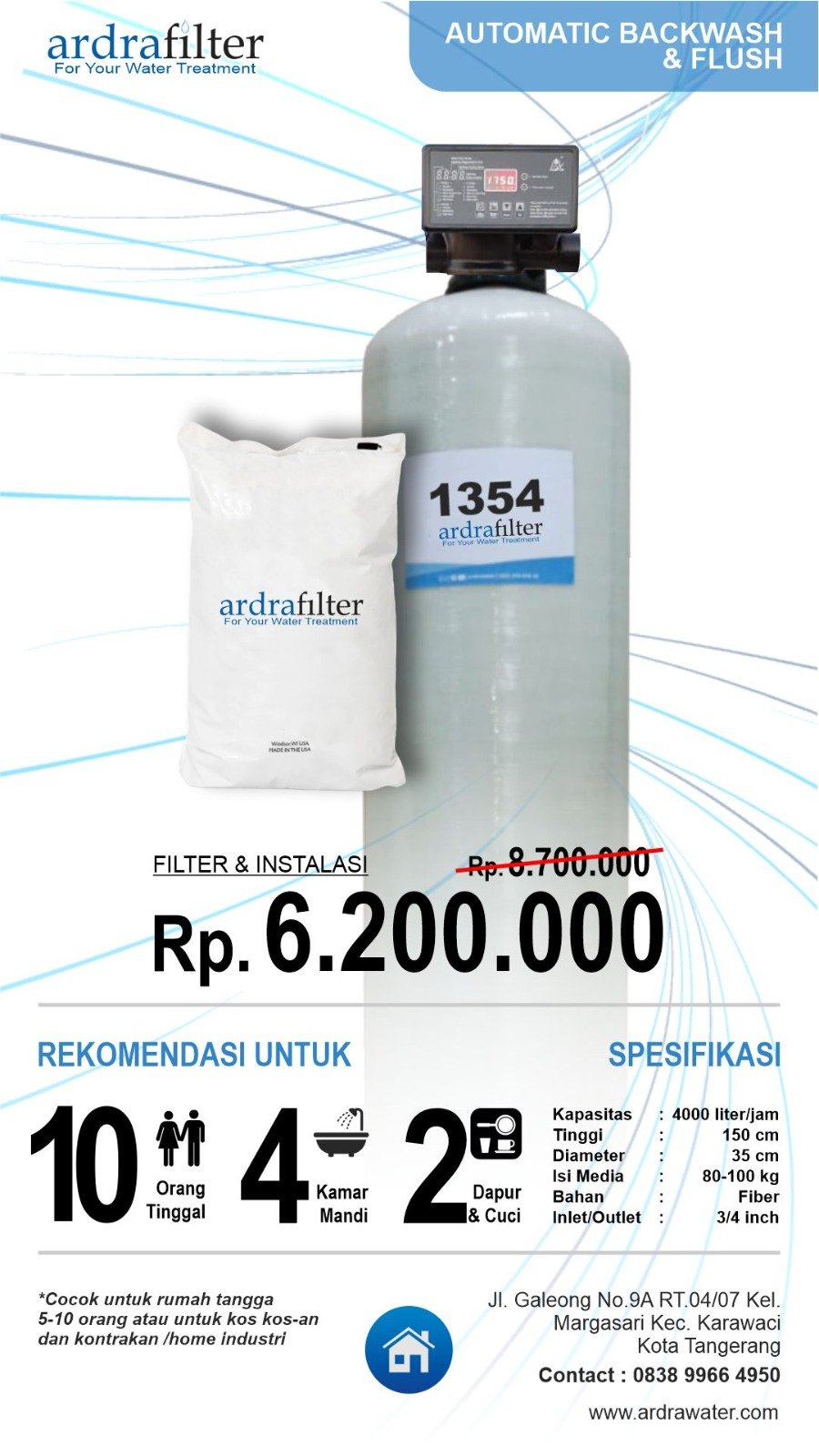 Filter Air 1354 Otomatis